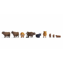 Highland Cattle (9) Figure Set