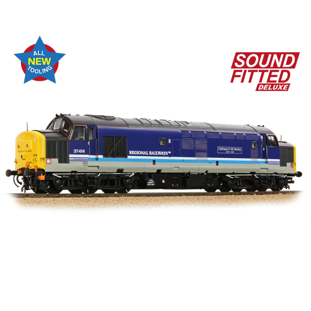 Deluxe Class 37 414 Cathays C&WW Regional Rail (DCC-Sound)