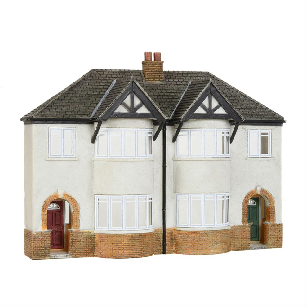 Scenecraft Low Relief 30s Semi Detached Houses (Pre-Built)