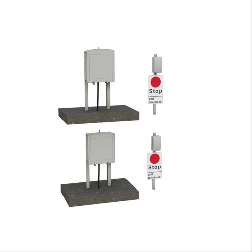 BACHMANN Scenecraft Lineside Relay Boxes and Telephone (Pre-Built)