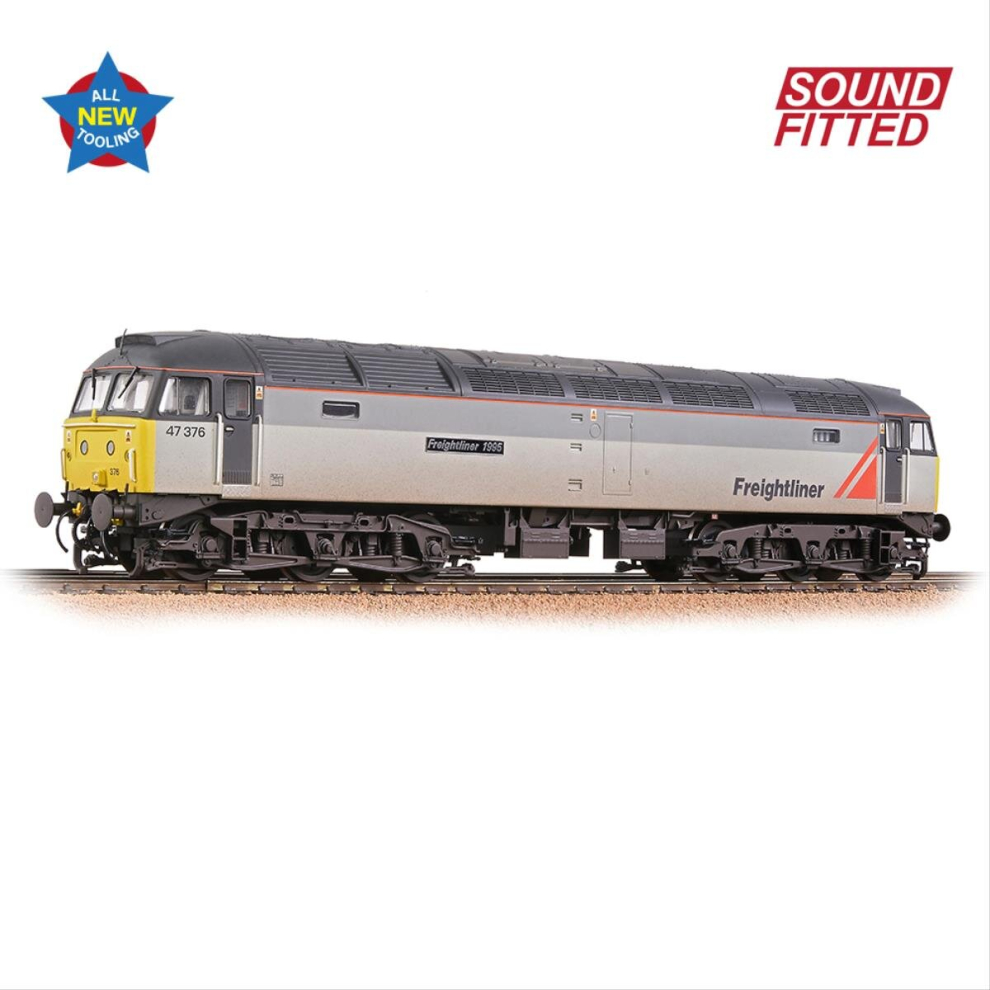 Class 47 376 Freightliner Grey Weathered (DCC-Sound)