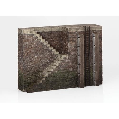 Scenecraft Quayside Walls with Steps (Pre-Built)