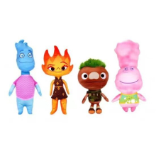 (4PCS) Elemental Plush Toy Ember Wade Soft Doll Cartoons Home Decor Gift Kids