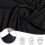 (BLACK) 6FT Elastic Spandex Table Cover for Standard Folding Tables Party Buffet Cloth 6