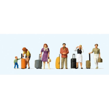 Standing with Wheeled Suitcases (6) Exclusive Figure Set