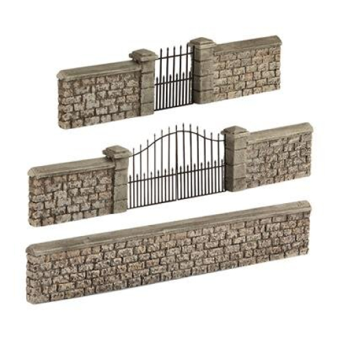 BACHMANN Scenecraft Stone Walls and Gates (Pre-Built)