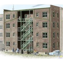 Walthers Cornerstone Series N Scales Background Building-Kit Parkview Terrace Tuscano com acabamento verde escuro 4-5/8 x 3-1/2 x 1-3/8 """"