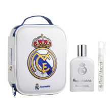 Real Madrid kosmetiktaske med 100 ml eau de toilette og 10 ml mini eau de toilette