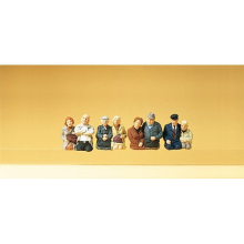 Seated Bus/Train Passengers (8) Exclusive Figure Set
