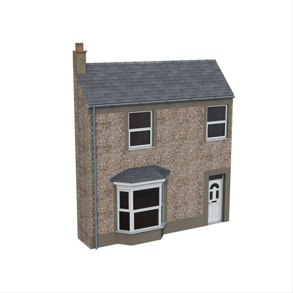 Scenecraft Low Relief Pebble Dash Terrace House(Pre-Built)