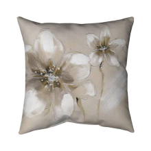 26 x 26 in. Two Cream Flowers-Double Sided Print Indoor Pillow