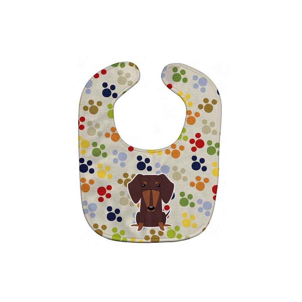 Pawprints Dachshund Chocolate Baby Bib Stationx