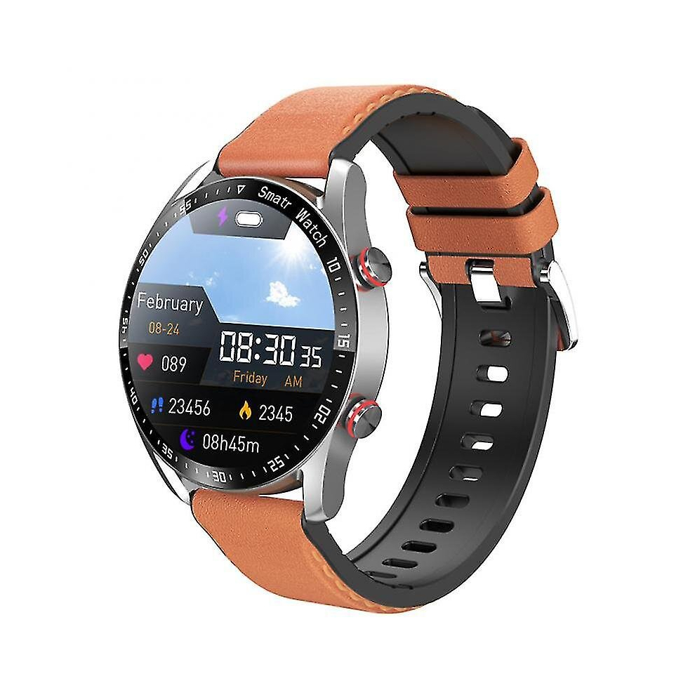 ( Leather Belt) 2023 New Huawei Smart Watch Ip67 Waterproof Ecg Ppg Fitness Tracker Health Monitor Bluetooth Call Sports Watch Brown 9352969010332