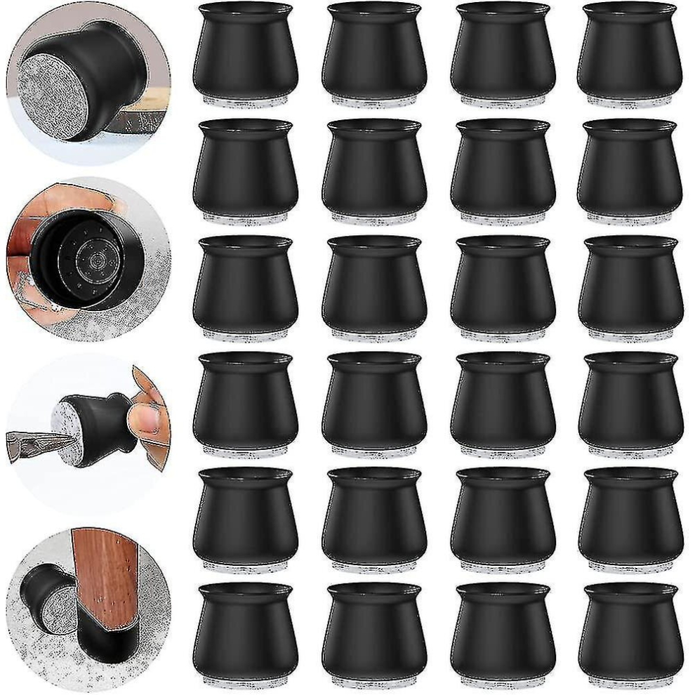 Chair Leg Protectors,24 Pcs For Hardwood Floors.silicone Chair Leg