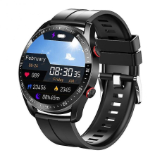 (Black silicone belt) 2023 New Huawei Smart Watch Ip67 Waterproof Ecg ppg Fitness Tracker Health Monitor Bluetooth Call Sports Watch