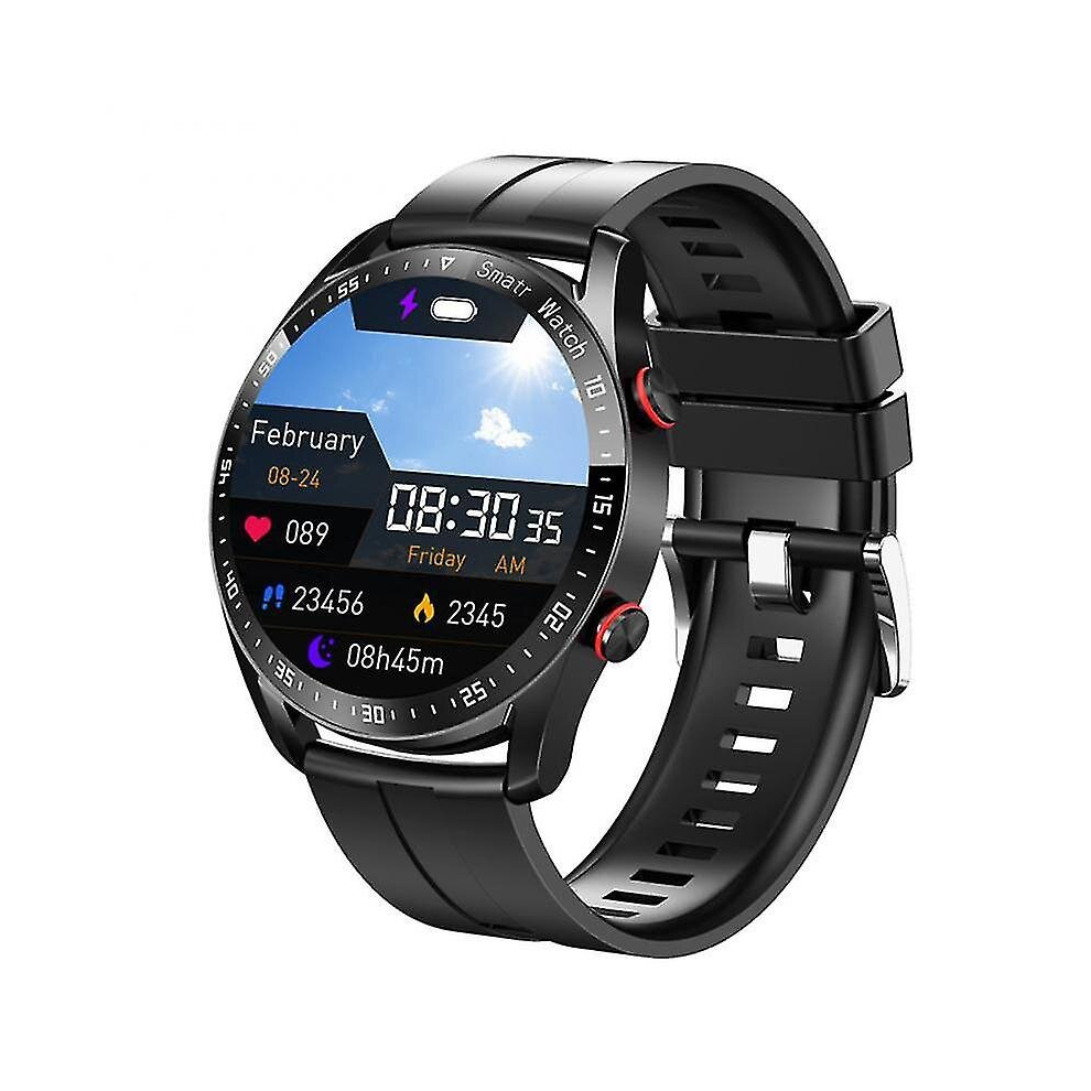 (Black silicone belt) 2023 New Huawei Smart Watch Ip67 Waterproof Ecg ppg Fitness Tracker Health Monitor Bluetooth Call Sports Watch