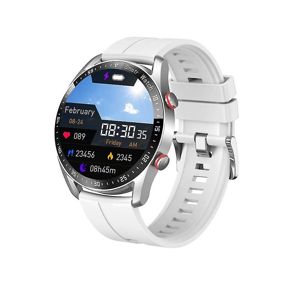 ( Silicone Band) 2023 New Huawei Smart Watch Ip67 Waterproof Ecg Ppg Fitness Tracker Health Monitor Bluetooth Call Sports Watch Silver 9352969010356