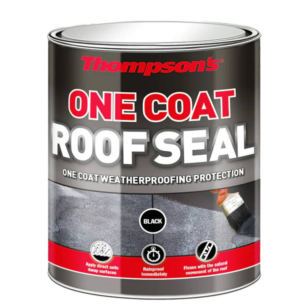 Thompson's Black One Coat Roof Seal - 5L - Weatherproofing Protection