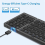 Foldable , Usb Rechargeable Wireless Keyboard For Ios, Android, Windows Pc Laptop Smartphone-black 3
