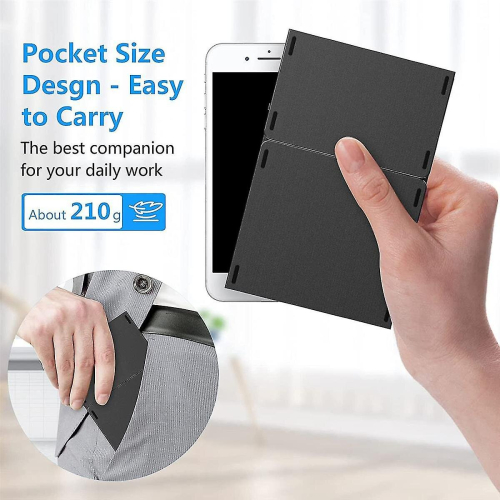 Foldable , Usb Rechargeable Wireless Keyboard For Ios, Android, Windows Pc Laptop Smartphone-black 1