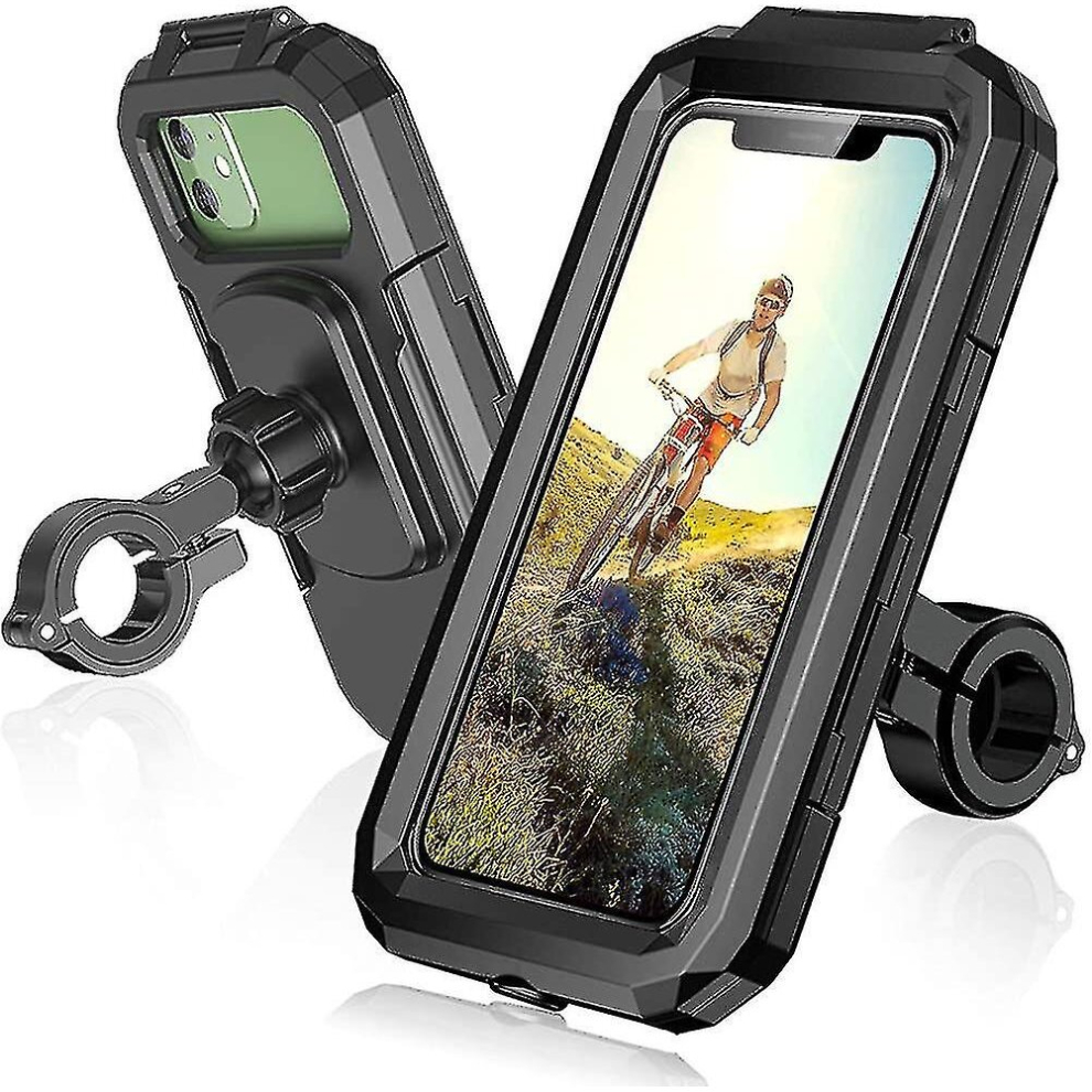 Waterproof Motorcycle Phone Holder 360 Rotation Anti-Vibration Bike Phone Holder With Sensitive Touch Screen Mtb Smartphone Holder Case 9352969030200