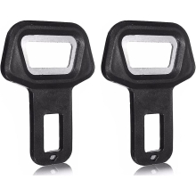 2 Piece Seat Belt Buckle With Bottle Opener Seat Belt Connector For All Car Brands, Car Seat Belt Buckle Clip Black