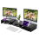 Double Monitor Stand With Adjustable Angle And 2 Cell Phone Slots (ls) 2