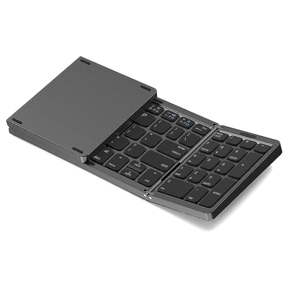 Foldable Usb Rechargeable Wireless Keyboard For Ios, Android, Windows Pc Laptop Smartphone- Black 9352969027576