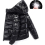 (Black, M) Shiny Down Jacket Men's Winter Jacket Stand Collar Down Jacket With Hood 3