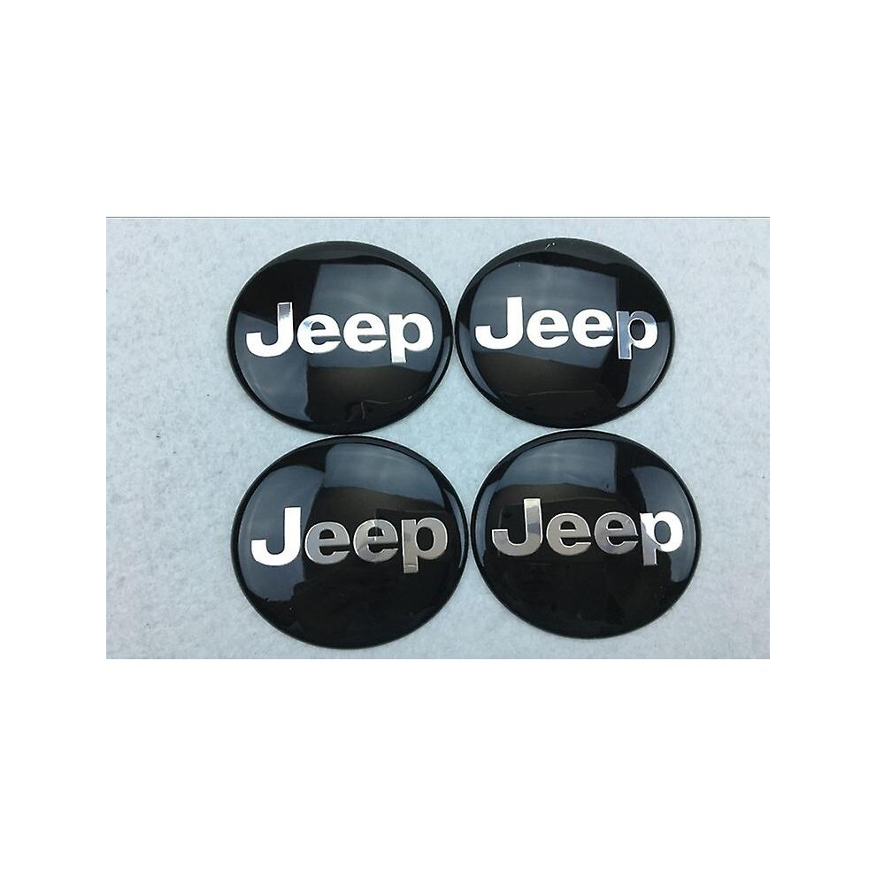 Veeki Modified Hub Sticker, Hub Center Cover Sticker, 65Mm Hub Cover - Jeep (Four Pack) 9352969039364