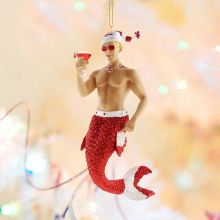 (A) Merman Ornament Christmas Pendant Christmas Tree Acrylic Pendant Christmas Decor