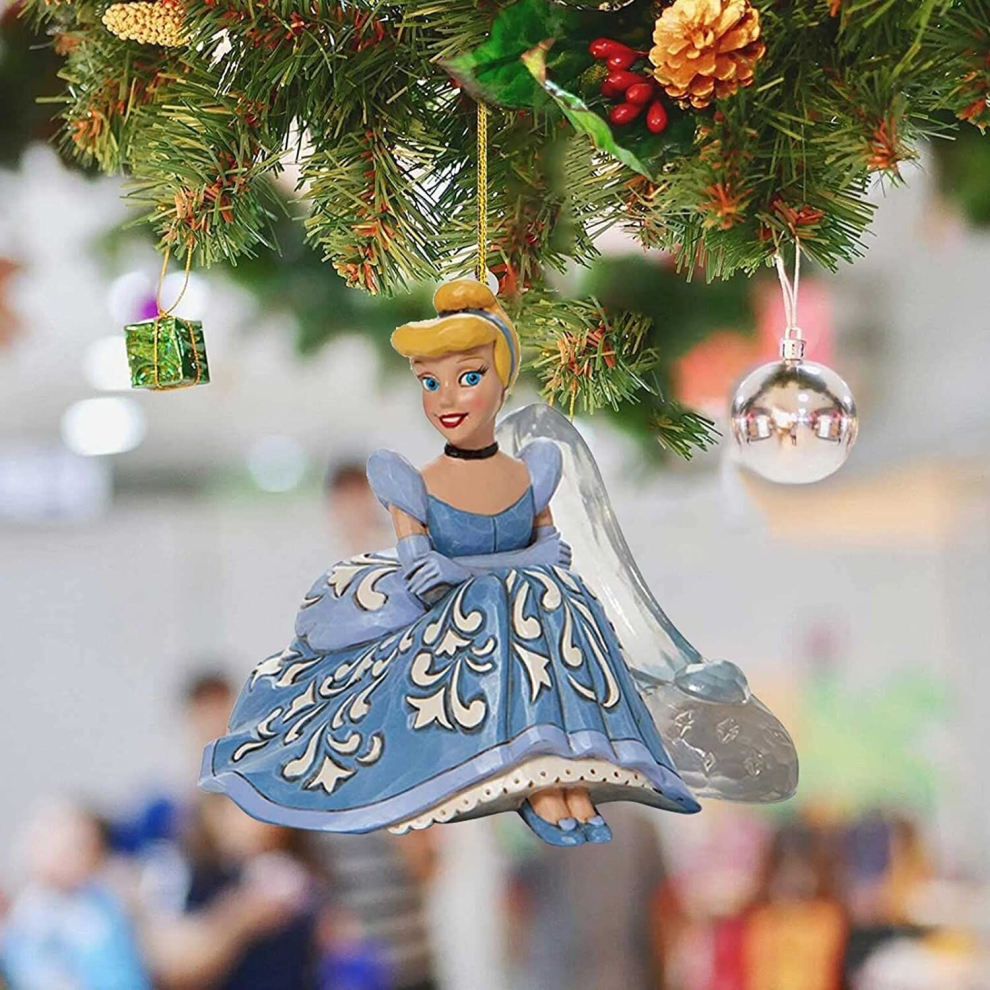 (  Cinderella) Princess Christmas Tree Pendant Xmastree Ornaments Holiday Hanging Decor