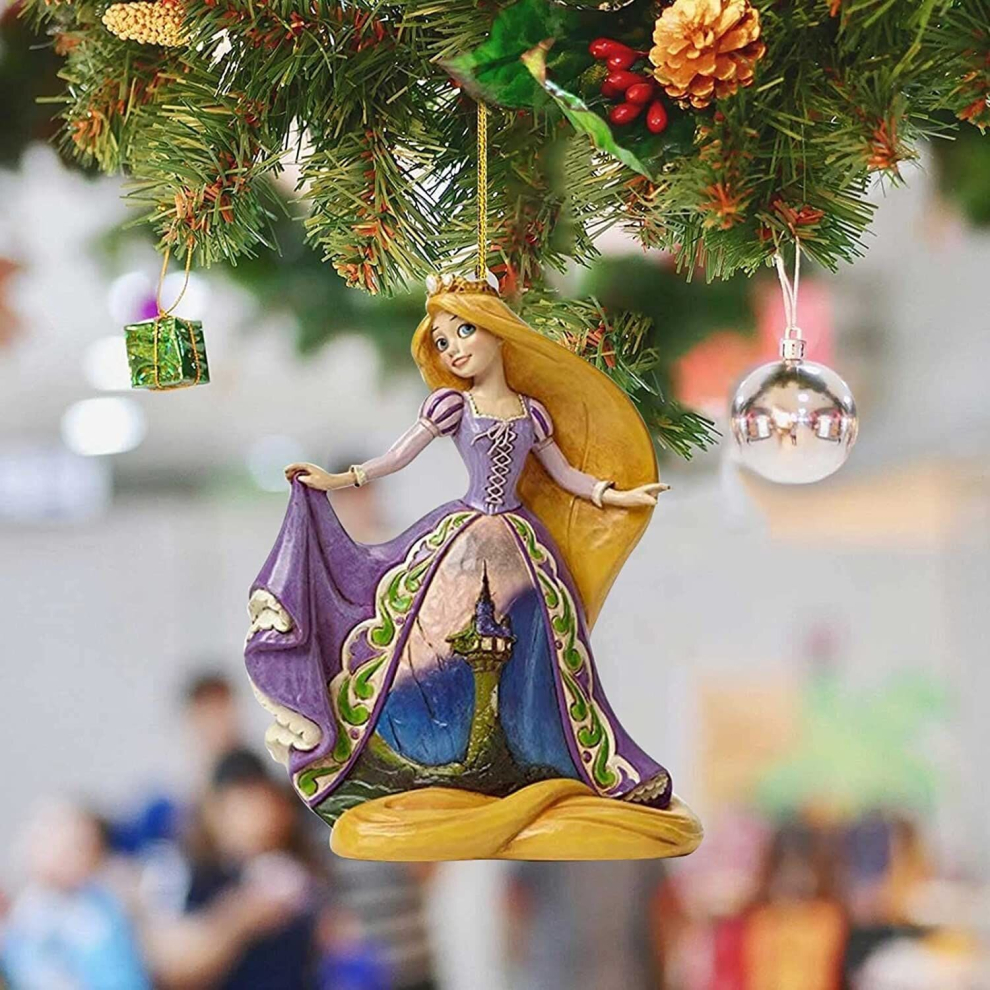 (  Rapunzel) Princess Christmas Tree Pendant Xmastree Ornaments Holiday Hanging Decor