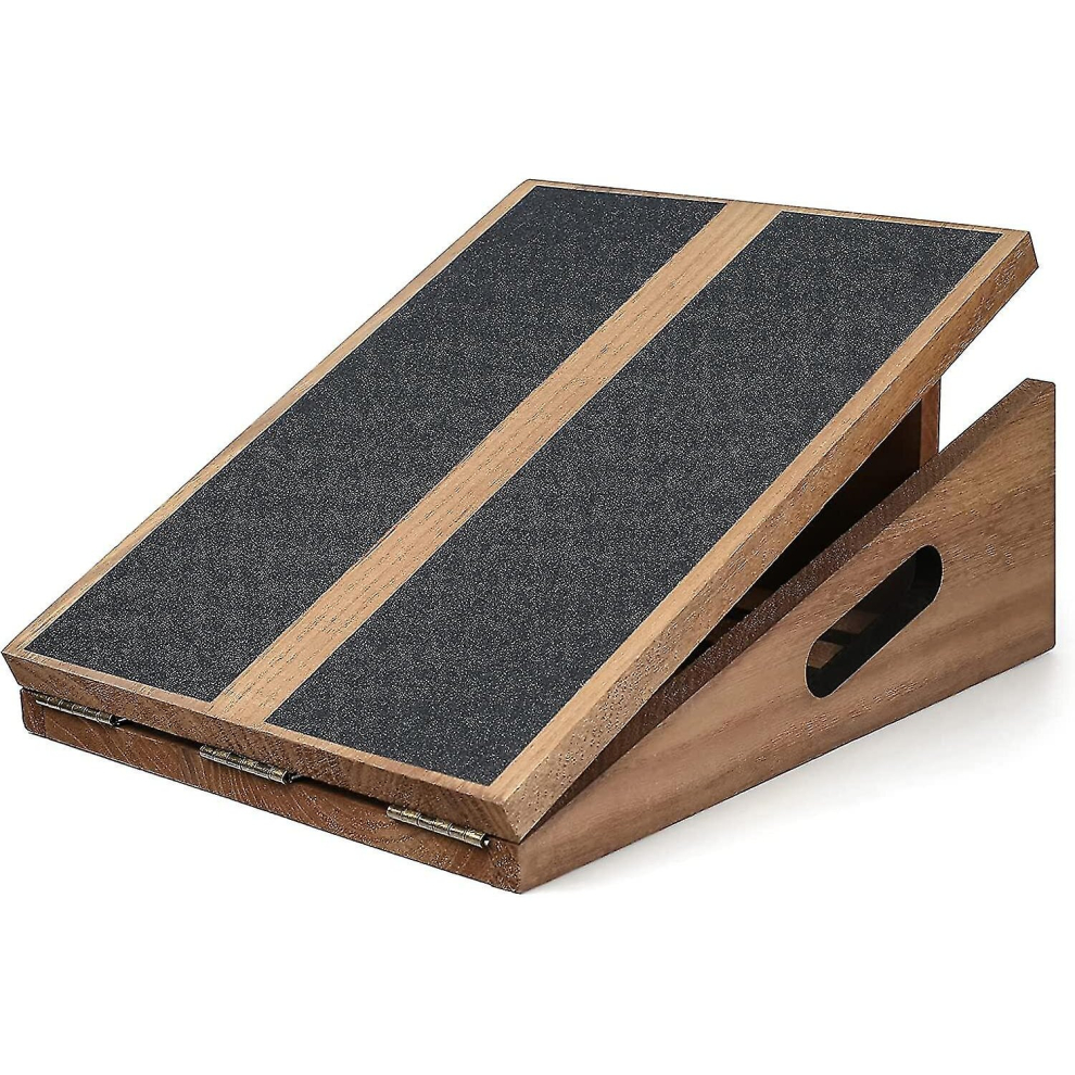 Professional Slant Board Calf Stretcher: Adjustable Incline Stretch Squat Wedge, Posture Board Wooden Physical Therapy Equipment, Non Slip Achilles St