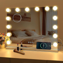 Led Mirror Usb Makeup With Lights Lighted 10 Bulbs 3 Lighting Modes Tabletop Wall Mounted Cosmetic Mirror (only Lights)