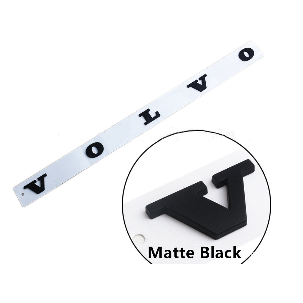 (Matte ) Letter Emblem For Volvo Xc60 Xc90 S90 Xc40 S60 Black 4754135881923