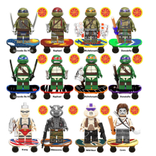 12-Pack TMNT Mini Figures - 4.5cm ABS Build-Block Toys, TV Movie Sci-Fi Collectibles, Fits LEGO