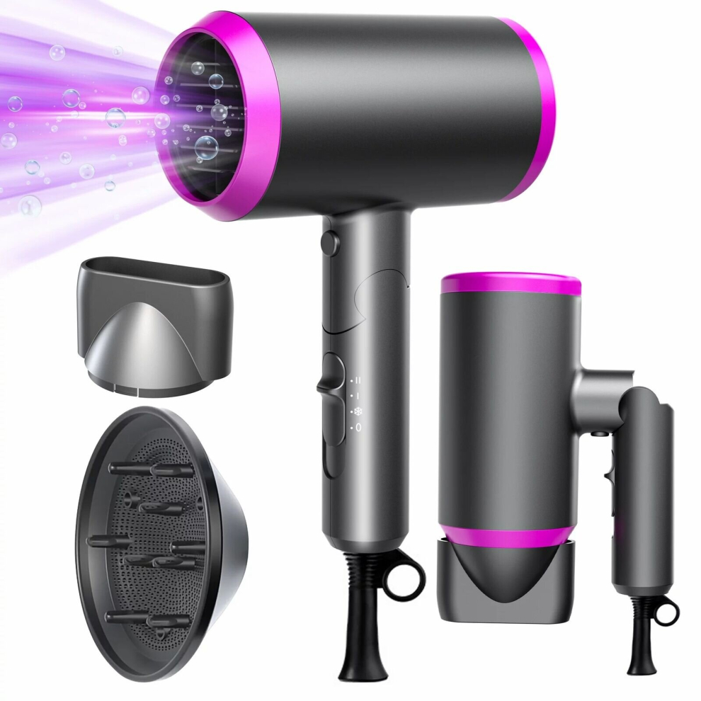 Kipozi 1800W Professional Hair Dryer With Diffuser And Concentrator Fast Drying
