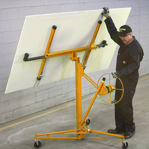Living And Home Profession Mobile 11ft Drywall Hoist Plasterboard Lifter Caster Panel Sheet Lift 2