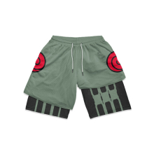 (Naruto F, XXXL) Naruto Anime Gym Sports Shorts Fitness Running