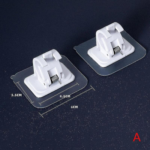 4 Pack Self Adhesive Adjustable Curtain Rod Holder Clamp Hooks Rod Bracket 2