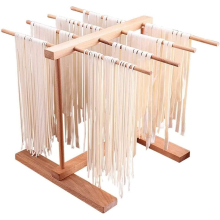 Wooden Pasta Drying Rack Collapsible Noodle Dryer Rack Beech Wood Noodles Stand With 8 Bar Handles Hanging Dryer Rack For Kitchen Home Noodles Man Jia