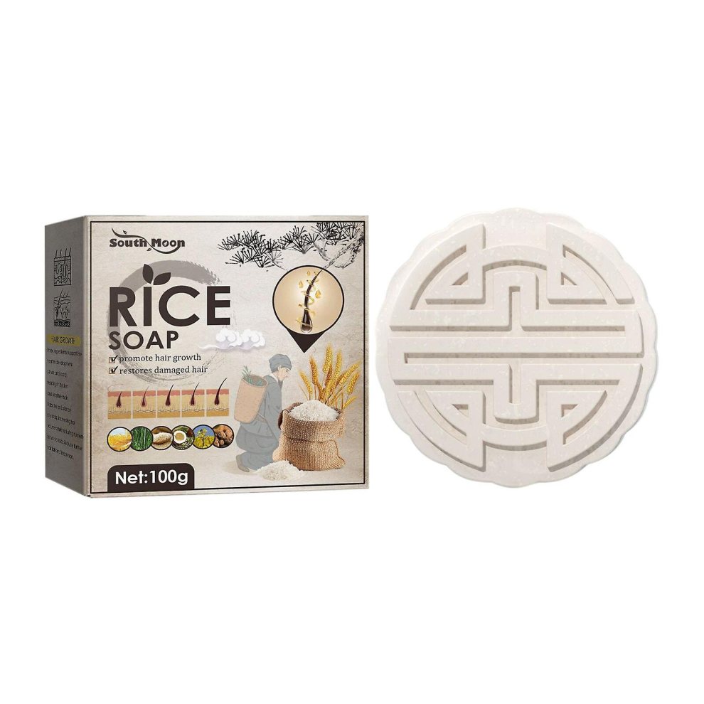 Anti-hair Loss Rice Shampoo Bar  Rice Water Shampoo And Conditioner For Hair Growth Hair Loss Oil Control Shampoo Soap