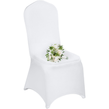 VEVOR 100 Pcs White Chair Covers Polyester Spandex Chair Cover Stretch Slipcovers