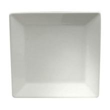 9.75 in. Fusion Bright White Square Plate