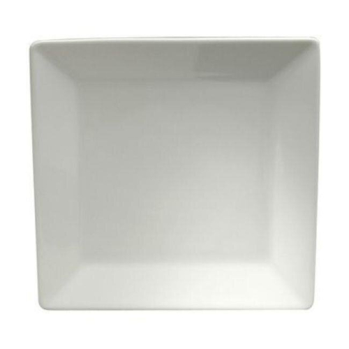 9.75 in. Fusion Bright White Square Plate