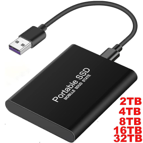 (8TB) External Hard Drive 2tb 8tb 16tb 32tb Portable External Solid State Drive Waterproof And Shockproof