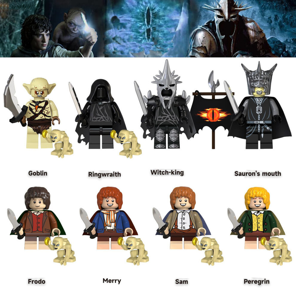 Xytgogo (8Pcs) 18Pcs Lord Of The Rings Minifigures Toys Fit Lego