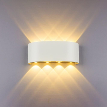 Indoor Led Wall Light, Modern 8w White Waterproof Aluminum Indoor / Outdoor Led Wall Lamp For Bedroom Home Hallway Living Room