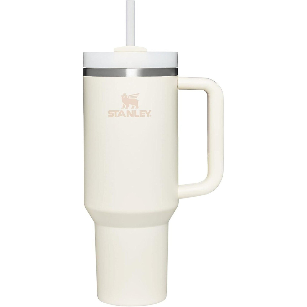 Stanley Quencher H2.0 Flowstate Stainless Steel Vacuum Insulated Tumbler With Lid And Straw 40 Oz - Cream